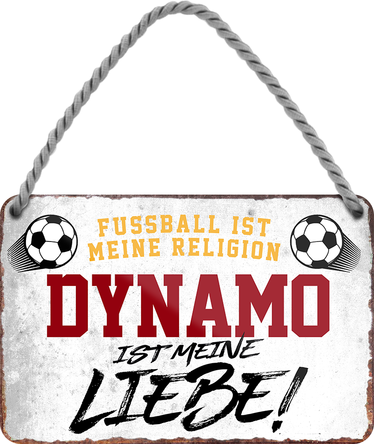 4252024204971	Schilderstore24 	 ''Dynamo ist meine Liebe!'' Schilderstore24 Blechschilder sind perfekt als Geschenk zu Weihnachten, Geburtstage, Feiern, Partys, Grillabende, Namenstag, Feiertag, Mädelsabend, Hochzeit. Jederzeit stilvoll im Wohnzimmer, Partykeller, Garage, Praxis, Büro, Café, Hauseingang Fußball Mannschaft Verein Bolzen Ball sport liga kicken stadion freizeit