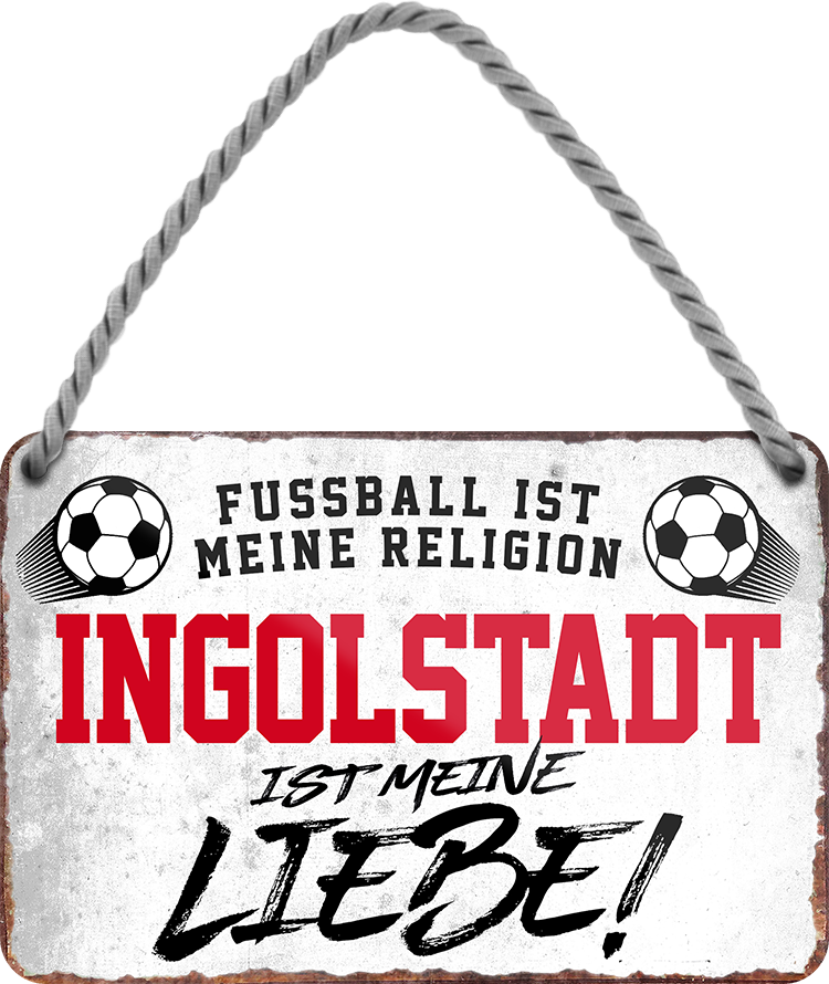 4252024205107	Schilderstore24 	 ''Ingolstadt ist meine Liebe!'' Schilderstore24 Blechschilder sind perfekt als Geschenk zu Weihnachten, Geburtstage, Feiern, Partys, Grillabende, Namenstag, Feiertag, Mädelsabend, Hochzeit. Jederzeit stilvoll im Wohnzimmer, Partykeller, Garage, Praxis, Büro, Café, Hauseingang Fußball Mannschaft Verein Bolzen Ball sport liga kicken stadion freizeit