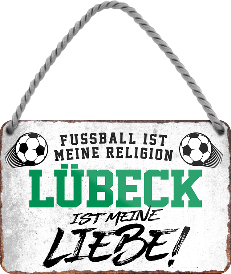 4252024205176	Schilderstore24 	 ''Lübeck ist meine Liebe!'' Schilderstore24 Blechschilder sind perfekt als Geschenk zu Weihnachten, Geburtstage, Feiern, Partys, Grillabende, Namenstag, Feiertag, Mädelsabend, Hochzeit. Jederzeit stilvoll im Wohnzimmer, Partykeller, Garage, Praxis, Büro, Café, Hauseingang Fußball Mannschaft Verein Bolzen Ball sport liga kicken stadion freizeit
