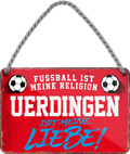 4252024205336Geschenk zu Weihnachten, Geburtstage, Feiern, Partys, Grillabende, Namenstag, Feiertag, Mädelsabend, Hochzeit Wohnzimmer, Partykeller, Garage, Praxis, Büro, Café, Hauseingang Fußball Mannschaft Verein Bolzen Ball sport liga kicken stadion freizeit	Schilderstore24 	 ''Uerdingen ist meine Liebe!''