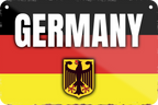 4252024235234	Schilderstore36	 ''Germany Flagge'' Schilderstore24 Blechschilder sind perfekt als Geschenk zu Weihnachten, Geburtstage, Feiern, Partys, Grillabende, Namenstag, Feiertag, Mädelsabend, Hochzeit. Jederzeit stilvoll im Wohnzimmer, Partykeller, Garage, Praxis, Büro, Café, Hauseingang Sarkasmus Ironie Funny Schwarzer Humor faul dumm fun rente lästern teufel