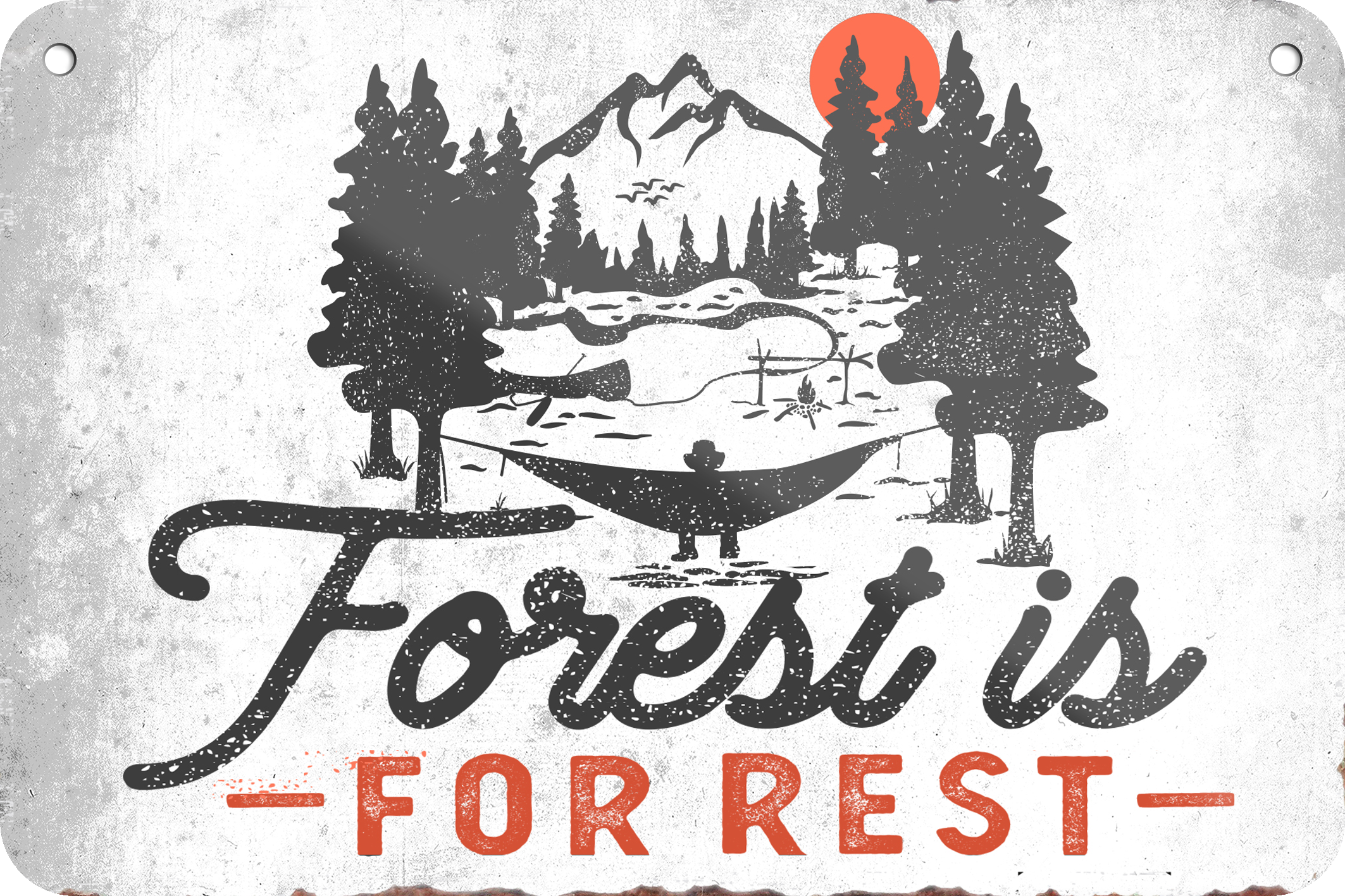4252024235418		 ''Forest is for rest'' Schilderstore24 Blechschilder sind perfekt als Geschenk zu Weihnachten, Geburtstage, Feiern, Partys, Grillabende, Namenstag, Feiertag, Mädelsabend, Hochzeit. Jederzeit stilvoll im Wohnzimmer, Partykeller, Garage, Praxis, Büro, Café, Hauseingang Camping Natur Wald Freiheit wandern campen outdoor natur roadtripp