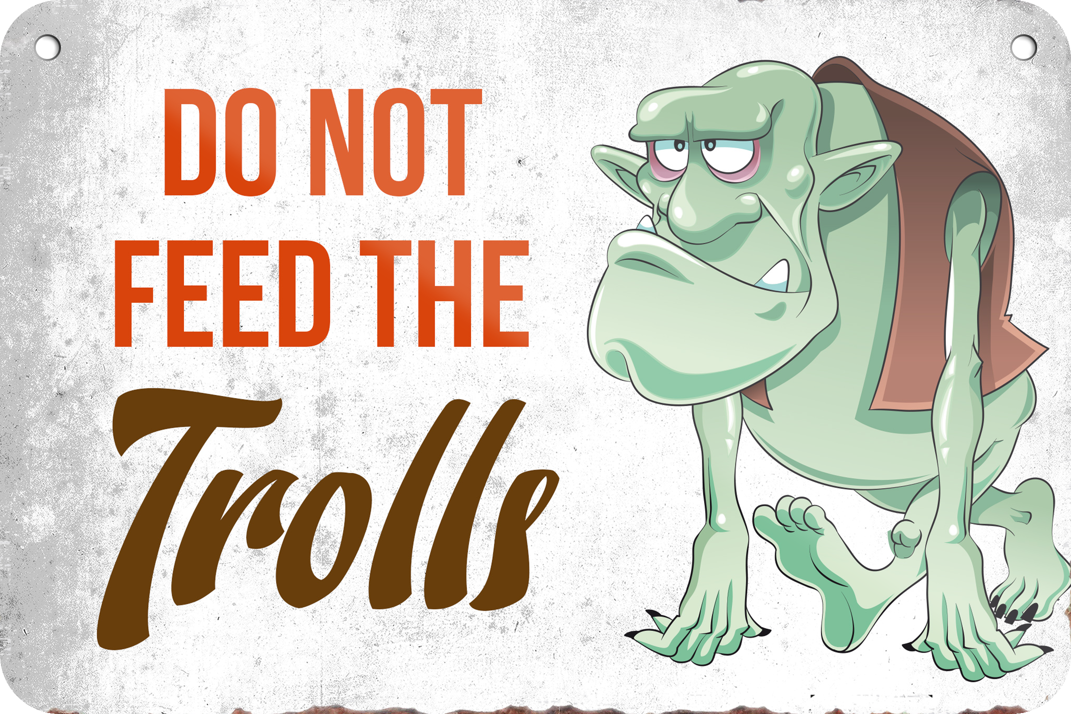 4252024235159	Schilderstore28	 ''Do not feed the trolls (Troll)'' Schilderstore24 Blechschilder sind perfekt als Geschenk zu Weihnachten, Geburtstage, Feiern, Partys, Grillabende, Namenstag, Feiertag, Mädelsabend, Hochzeit. Jederzeit stilvoll im Wohnzimmer, Partykeller, Garage, Praxis, Büro, Café, Hauseingang Sarkasmus Ironie Funny Schwarzer Humor faul dumm fun rente lästern teufel