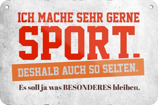 4252024235678		 ''Ich mache sehr gerne Sport'' Schilderstore24 Blechschilder sind perfekt als Geschenk zu Weihnachten, Geburtstage, Feiern, Partys, Grillabende, Namenstag, Feiertag, Mädelsabend, Hochzeit. Jederzeit stilvoll im Wohnzimmer, Partykeller, Garage, Praxis, Büro, Café, Hauseingang Dart Kneipe Hobby Dartscheibe Pfeil dartgame Pfeil dartgame freizeit sport aktivitäten