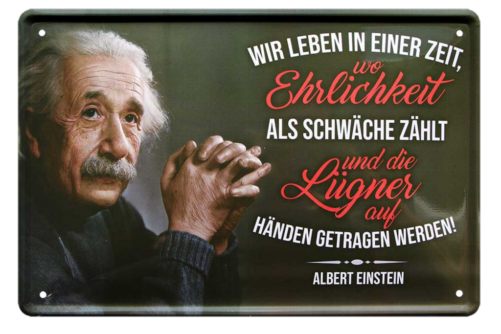 4252024215427 Schilderstore24 Schilderstore24 Blechschilder sind perfekt als Geschenk zu Weihnachten, Geburtstage, Feiern, Partys, Grillabende, Namenstag, Feiertag, Mädelsabend, Hochzeit. Jederzeit stilvoll im Wohnzimmer, Partykeller, Garage, Praxis, Büro, Café, Hauseingang Tiefsinnig Albert Einstein Weisheiten wahrheit sprichwort lebensweisheit philosoph ''Wenn ein chaotischer Schreibtisch (Einstein)'' 20x30cm