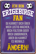 4252024216479 Schilderstore24 Schilderstore24 Blechschilder sind perfekt als Geschenk zu Weihnachten, Geburtstage, Feiern, Partys, Grillabende, Namenstag, Feiertag, Mädelsabend, Hochzeit. Jederzeit stilvoll im Wohnzimmer, Partykeller, Garage, Praxis, Büro, Café, Hauseingang Fußball Mannschaft Verein Bolzen Ball sport liga kicken stadion freizeit  ''Erzgebirge Fan ´20''		20x30cm