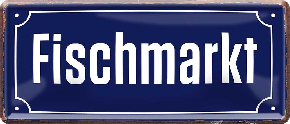 4252024228281 Schilderstore24 	Schilderstore24 Blechschilder sind perfekt als Geschenk zu Weihnachten, Geburtstage, Feiern, Partys, Grillabende, Namenstag, Feiertag, Mädelsabend, Hochzeit. Jederzeit stilvoll im Wohnzimmer, Partykeller, Garage, Praxis, Büro, Café, Hauseingang Landschaften Orte Städte Länder Urlaub See berge burgen schloss tal denkmal freizeit meer ''Fischmarkt''		28x12cm