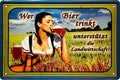 4252024214062 Schilderstore24 Schilderstore24 Blechschilder sind perfekt als Geschenk zu Weihnachten, Geburtstage, Feiern, Partys, Grillabende, Namenstag, Feiertag, Mädelsabend, Hochzeit. Jederzeit stilvoll im Wohnzimmer, Partykeller, Garage, Praxis, Büro, Café, Hauseingang Alkohol Kasten Bier Saufen Getränk Bier Alkohol schaumkrone promille hopfen	 ''Wer Bier trinkt (Brünette trinkt Bier)''		20x30cm