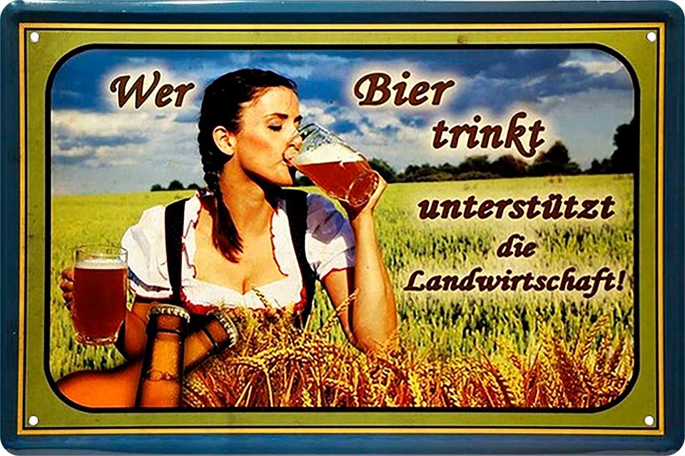 4252024214062 Schilderstore24 Schilderstore24 Blechschilder sind perfekt als Geschenk zu Weihnachten, Geburtstage, Feiern, Partys, Grillabende, Namenstag, Feiertag, Mädelsabend, Hochzeit. Jederzeit stilvoll im Wohnzimmer, Partykeller, Garage, Praxis, Büro, Café, Hauseingang Alkohol Kasten Bier Saufen Getränk Bier Alkohol schaumkrone promille hopfen	 ''Wer Bier trinkt (Brünette trinkt Bier)''		20x30cm