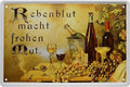 4252024213362 Schilderstore24 Schilderstore24 Blechschilder sind perfekt als Geschenk zu Weihnachten, Geburtstage, Feiern, Partys, Grillabende, Namenstag, Feiertag, Mädelsabend, Hochzeit. Jederzeit stilvoll im Wohnzimmer, Partykeller, Garage, Praxis, Büro, Café, Hauseingang Alkohol Cocktail Bier Sekt Getränk Bier Alkohol schnaps promille tequila   	 ''Rebenblut macht frohen Mut''		20x30cm
