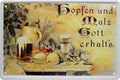 4252024213843 Schilderstore24 Schilderstore24 Blechschilder sind perfekt als Geschenk zu Weihnachten, Geburtstage, Feiern, Partys, Grillabende, Namenstag, Feiertag, Mädelsabend, Hochzeit. Jederzeit stilvoll im Wohnzimmer, Partykeller, Garage, Praxis, Büro, Café, Hauseingang Alkohol Kasten Bier Saufen Getränk Bier Alkohol schaumkrone promille hopfen	 ''Hopfen und Malz, Gott erhalts''		20x30cm