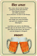 4252024213690 Schilderstore24 Schilderstore24 Blechschilder sind perfekt als Geschenk zu Weihnachten, Geburtstage, Feiern, Partys, Grillabende, Namenstag, Feiertag, Mädelsabend, Hochzeit. Jederzeit stilvoll im Wohnzimmer, Partykeller, Garage, Praxis, Büro, Café, Hauseingang Alkohol Kasten Bier Saufen Getränk Bier Alkohol schaumkrone promille hopfen	 ''Bier unser''		20x30cm