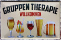 4252024213263 Schilderstore24 Schilderstore24 Blechschilder sind perfekt als Geschenk zu Weihnachten, Geburtstage, Feiern, Partys, Grillabende, Namenstag, Feiertag, Mädelsabend, Hochzeit. Jederzeit stilvoll im Wohnzimmer, Partykeller, Garage, Praxis, Büro, Café, Hauseingang Alkohol Cocktail Bier Sekt Getränk Bier Alkohol schnaps promille tequila   	 ''Gruppentherapie Willkommen (Alkohol)''		20x30cm