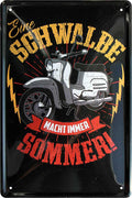4252024220247 Schilderstore24 Schilderstore24 Blechschilder sind perfekt als Geschenk zu Weihnachten, Geburtstage, Feiern, Partys, Grillabende, Namenstag, Feiertag, Mädelsabend, Hochzeit. Jederzeit stilvoll im Wohnzimmer, Partykeller, Garage, Praxis, Büro, Café, Hauseingang Mechaniker Auto Motorrad Werkstatt auto werkstatt tüfteln schrauber	 ''Eine Schwalbe macht Sommer''		20x30cm