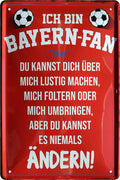 4252024216219 Schilderstore24 Schilderstore24 Blechschilder sind perfekt als Geschenk zu Weihnachten, Geburtstage, Feiern, Partys, Grillabende, Namenstag, Feiertag, Mädelsabend, Hochzeit. Jederzeit stilvoll im Wohnzimmer, Partykeller, Garage, Praxis, Büro, Café, Hauseingang Fußball Mannschaft Verein Bolzen Ball sport liga kicken stadion freizeit	 ''Bayern Fan ´19''		20x30cm