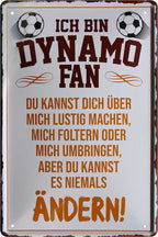 4252024216288 Schilderstore24 Schilderstore24 Blechschilder sind perfekt als Geschenk zu Weihnachten, Geburtstage, Feiern, Partys, Grillabende, Namenstag, Feiertag, Mädelsabend, Hochzeit. Jederzeit stilvoll im Wohnzimmer, Partykeller, Garage, Praxis, Büro, Café, Hauseingang Fußball Mannschaft Verein Bolzen Ball sport liga kicken stadion freizeit	 ''Dynamo Fan ´19''		20x30cm