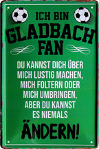 4252024216301 Schilderstore24 Schilderstore24 Blechschilder sind perfekt als Geschenk zu Weihnachten, Geburtstage, Feiern, Partys, Grillabende, Namenstag, Feiertag, Mädelsabend, Hochzeit. Jederzeit stilvoll im Wohnzimmer, Partykeller, Garage, Praxis, Büro, Café, Hauseingang Fußball Mannschaft Verein Bolzen Ball sport liga kicken stadion freizeit	 ''Gladbach Fan ´19''		20x30cm