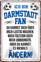 4252024216240 Schilderstore24 Schilderstore24 Blechschilder sind perfekt als Geschenk zu Weihnachten, Geburtstage, Feiern, Partys, Grillabende, Namenstag, Feiertag, Mädelsabend, Hochzeit. Jederzeit stilvoll im Wohnzimmer, Partykeller, Garage, Praxis, Büro, Café, Hauseingang Fußball Mannschaft Verein Bolzen Ball sport liga kicken stadion freizeit	 ''Darmstadt Fan ´19''		20x30cm