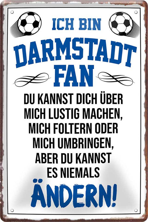 4252024216240 Schilderstore24 Schilderstore24 Blechschilder sind perfekt als Geschenk zu Weihnachten, Geburtstage, Feiern, Partys, Grillabende, Namenstag, Feiertag, Mädelsabend, Hochzeit. Jederzeit stilvoll im Wohnzimmer, Partykeller, Garage, Praxis, Büro, Café, Hauseingang Fußball Mannschaft Verein Bolzen Ball sport liga kicken stadion freizeit	 ''Darmstadt Fan ´19''		20x30cm