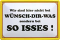 4252024219951 Schilderstore24 Schilderstore24 Blechschilder sind perfekt als Geschenk zu Weihnachten, Geburtstage, Feiern, Partys, Grillabende, Namenstag, Feiertag, Mädelsabend, Hochzeit. Jederzeit stilvoll im Wohnzimmer, Partykeller, Garage, Praxis, Büro, Café, Hauseingang Sarkasmus Ironie Funny Schwarzer Humor faul dumm fun rente lästern teufel	 ''Wir sind hier nicht bei Wünsch-Dir-Was''		20x30cm