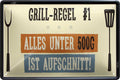 4252024215649 Schilderstore24 Schilderstore24 Blechschilder sind perfekt als Geschenk zu Weihnachten, Geburtstage, Feiern, Partys, Grillabende, Namenstag, Feiertag, Mädelsabend, Hochzeit. Jederzeit stilvoll im Wohnzimmer, Partykeller, Garage, Praxis, Büro, Café, Hauseingang Lebensmittel Kaffee Kuchen Tee Grill crepes teigware süßigkeit essen grill wurst	 ''Grill-Regel #1 unter 500g ist Aufschnitt''		20x30cm