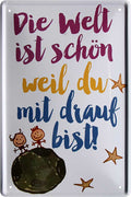 4252024218503 Schilderstore24 	 ''Die Welt ist schön weil du drauf bist''		20x30cm	Schilderstore24 	Schilderstore24 Blechschilder sind perfekt als Geschenk zu Weihnachten, Geburtstage, Feiern, Partys, Grillabende, Namenstag, Feiertag, Mädelsabend, Hochzeit. Jederzeit stilvoll im Wohnzimmer, Partykeller, Garage, Praxis, Büro, Café, Hauseingang Weisheiten Leben Sprichwörter Tipp wahrheit sprichwort tiefsinnig ratschlag ''Tipp von Großmutter an alle Frauen.. (beiger Hintergrund)''		20x30cm
