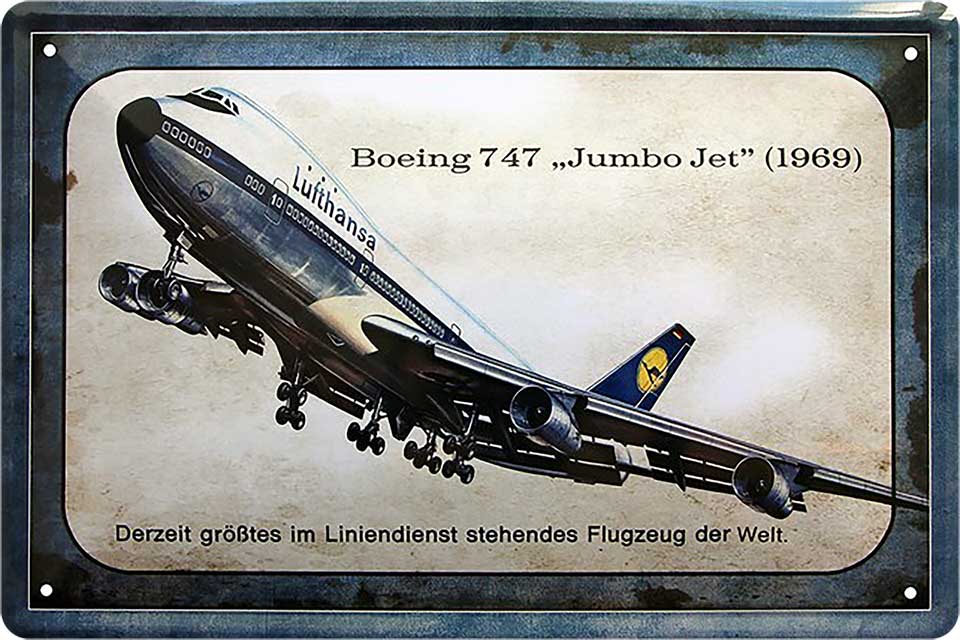 4252024221695 Schilderstore24 	Schilderstore24 Blechschilder sind perfekt als Geschenk zu Weihnachten, Geburtstage, Feiern, Partys, Grillabende, Namenstag, Feiertag, Mädelsabend, Hochzeit. Jederzeit stilvoll im Wohnzimmer, Partykeller, Garage, Praxis, Büro, Café, Hauseingang Schiffe Flugzeuge Boote Lokomotiven Eisenbahn dampfer jet kriegsschiffe titanic ''Boing 747''		20x30cm