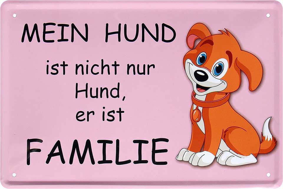 4252024217865 Schilderstore24 Schilderstore24 Blechschilder sind perfekt als Geschenk zu Weihnachten, Geburtstage, Feiern, Partys, Grillabende, Namenstag, Feiertag, Mädelsabend, Hochzeit. Jederzeit stilvoll im Wohnzimmer, Partykeller, Garage, Praxis, Büro, Café, Hauseingang Haustier Tier Freund knuddelig Zuhause Katze Hund Hamster Meerschwein haustier	 ''Mein Hund ist nicht nur Hund, Familie''		20x30cm