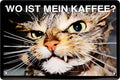 4252024218220 Schilderstore24 	Schilderstore24 Blechschilder sind perfekt als Geschenk zu Weihnachten, Geburtstage, Feiern, Partys, Grillabende, Namenstag, Feiertag, Mädelsabend, Hochzeit. Jederzeit stilvoll im Wohnzimmer, Partykeller, Garage, Praxis, Büro, Café, Hauseingang Haustier Tier Freund knuddelig Zuhause Katze Hund Hamster Meerschwein haustier ''Katze Wo ist mein Kaffee''		20x30cm