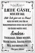 4252024220940 Schilderstore24 Schilderstore24 Blechschilder sind perfekt als Geschenk zu Weihnachten, Geburtstage, Feiern, Partys, Grillabende, Namenstag, Feiertag, Mädelsabend, Hochzeit. Jederzeit stilvoll im Wohnzimmer, Partykeller, Garage, Praxis, Büro, Café, Hauseingang Küche Haushalt Willkommen Eigenheim heim essen haus kochen herzlich Zuhause putzen	 ''Liebe Gäste, wenn ich sage. fühlt euch ganz wie zu Hause''		20x30cm