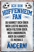 4252024216547 Schilderstore24 Schilderstore24 Blechschilder sind perfekt als Geschenk zu Weihnachten, Geburtstage, Feiern, Partys, Grillabende, Namenstag, Feiertag, Mädelsabend, Hochzeit. Jederzeit stilvoll im Wohnzimmer, Partykeller, Garage, Praxis, Büro, Café, Hauseingang Fußball Mannschaft Verein Bolzen Ball sport liga kicken stadion freizeit	 ''Hoffenheim Fan ´20''		20x30cm