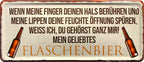 4252024223125 Schilderstore24 	Schilderstore24 Blechschilder sind perfekt als Geschenk zu Weihnachten, Geburtstage, Feiern, Partys, Grillabende, Namenstag, Feiertag, Mädelsabend, Hochzeit. Jederzeit stilvoll im Wohnzimmer, Partykeller, Garage, Praxis, Büro, Café, Hauseingang Alkohol Kasten Bier Saufen Getränk Bier Alkohol schaumkrone promille hopfen ''Wenn meine Finger deinen Hals berühren.. Flaschenbier''		28x12cm