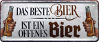 4252024222791 Schilderstore24 Schilderstore24 Blechschilder sind perfekt als Geschenk zu Weihnachten, Geburtstage, Feiern, Partys, Grillabende, Namenstag, Feiertag, Mädelsabend, Hochzeit. Jederzeit stilvoll im Wohnzimmer, Partykeller, Garage, Praxis, Büro, Café, Hauseingang Alkohol Kasten Bier Saufen Getränk Bier Alkohol schaumkrone promille hopfen	 ''Das beste Bier ist ein offenes Bier''		28x12cm