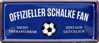 4252024227574 Schilderstore24 Schilderstore24 Blechschilder sind perfekt als Geschenk zu Weihnachten, Geburtstage, Feiern, Partys, Grillabende, Namenstag, Feiertag, Mädelsabend, Hochzeit. Jederzeit stilvoll im Wohnzimmer, Partykeller, Garage, Praxis, Büro, Café, Hauseingang Fußball Mannschaft Verein Bolzen Ball sport liga kicken stadion freizeit	 ''Offizieller Schalke Fan''		28x12cm