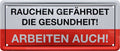 4252024226294 Schilderstore24 	Schilderstore24 Blechschilder sind perfekt als Geschenk zu Weihnachten, Geburtstage, Feiern, Partys, Grillabende, Namenstag, Feiertag, Mädelsabend, Hochzeit. Jederzeit stilvoll im Wohnzimmer, Partykeller, Garage, Praxis, Büro, Café, Hauseingang Sarkasmus Ironie Funny Schwarzer Humor faul dumm fun rente lästern teufel ''Rauchen gefährdet die Gesundheit. Arbeiten auch''		28x12cm