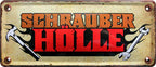 4252024225419 Schilderstore24 Schilderstore24 Blechschilder sind perfekt als Geschenk zu Weihnachten, Geburtstage, Feiern, Partys, Grillabende, Namenstag, Feiertag, Mädelsabend, Hochzeit. Jederzeit stilvoll im Wohnzimmer, Partykeller, Garage, Praxis, Büro, Café, Hauseingang Mechaniker Auto Motorrad Werkstatt auto werkstatt tüfteln schrauber	 ''Schrauber Hölle''		28x12cm