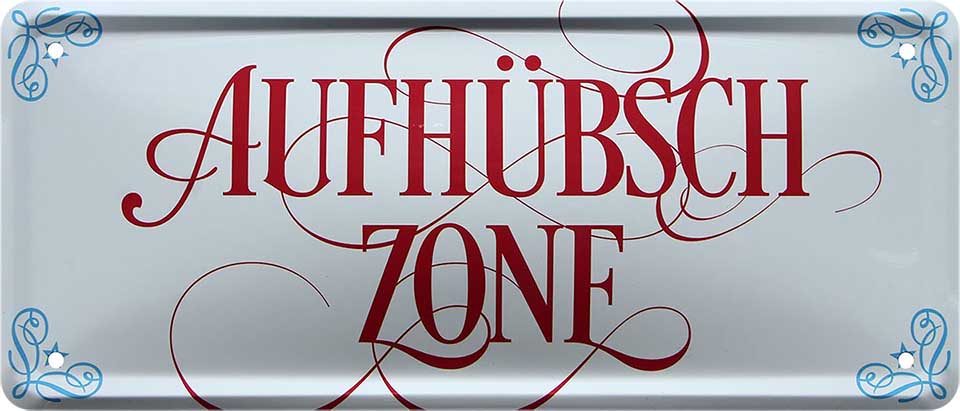 4252024227765 Schilderstore24 	Schilderstore24 Blechschilder sind perfekt als Geschenk zu Weihnachten, Geburtstage, Feiern, Partys, Grillabende, Namenstag, Feiertag, Mädelsabend, Hochzeit. Jederzeit stilvoll im Wohnzimmer, Partykeller, Garage, Praxis, Büro, Café, Hauseingang Küche Haushalt Willkommen Eigenheim heim essen haus kochen herzlich Zuhause putzen ''Aufhübschzone''		28x12cm