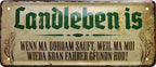 4252024227185 Schilderstore24 Schilderstore24 Blechschilder sind perfekt als Geschenk zu Weihnachten, Geburtstage, Feiern, Partys, Grillabende, Namenstag, Feiertag, Mädelsabend, Hochzeit. Jederzeit stilvoll im Wohnzimmer, Partykeller, Garage, Praxis, Büro, Café, Hauseingang Sachse Bayern Schwäbisch Alm bayrisch sprache kultur tradition	 ''Landleben is wenn ma dohoam sauft''		28x12cm