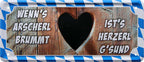 4252024227239 Schilderstore24 Schilderstore24 Blechschilder sind perfekt als Geschenk zu Weihnachten, Geburtstage, Feiern, Partys, Grillabende, Namenstag, Feiertag, Mädelsabend, Hochzeit. Jederzeit stilvoll im Wohnzimmer, Partykeller, Garage, Praxis, Büro, Café, Hauseingang Sachse Bayern Schwäbisch Alm bayrisch sprache kultur tradition	 ''Wenn´s Arscherl brummt ist´s Herzerl G´sund''		28x12cm