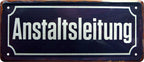 4252024225686 Schilderstore24 Schilderstore24 Blechschilder sind perfekt als Geschenk zu Weihnachten, Geburtstage, Feiern, Partys, Grillabende, Namenstag, Feiertag, Mädelsabend, Hochzeit. Jederzeit stilvoll im Wohnzimmer, Partykeller, Garage, Praxis, Büro, Café, Hauseingang Sarkasmus Ironie Funny Schwarzer Humor faul dumm fun rente lästern teufel	 ''Anstaltsleitung''		28x12cm