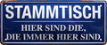 4252024226386 Schilderstore24 	Schilderstore24 Blechschilder sind perfekt als Geschenk zu Weihnachten, Geburtstage, Feiern, Partys, Grillabende, Namenstag, Feiertag, Mädelsabend, Hochzeit. Jederzeit stilvoll im Wohnzimmer, Partykeller, Garage, Praxis, Büro, Café, Hauseingang Sarkasmus Ironie Funny Schwarzer Humor faul dumm fun rente lästern teufel ''Stammtisch''		28x12cm