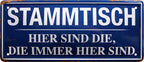 4252024226386 Schilderstore24 	Schilderstore24 Blechschilder sind perfekt als Geschenk zu Weihnachten, Geburtstage, Feiern, Partys, Grillabende, Namenstag, Feiertag, Mädelsabend, Hochzeit. Jederzeit stilvoll im Wohnzimmer, Partykeller, Garage, Praxis, Büro, Café, Hauseingang Sarkasmus Ironie Funny Schwarzer Humor faul dumm fun rente lästern teufel ''Stammtisch''		28x12cm