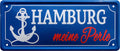 4252024228311 Schilderstore24 	Schilderstore24 Blechschilder sind perfekt als Geschenk zu Weihnachten, Geburtstage, Feiern, Partys, Grillabende, Namenstag, Feiertag, Mädelsabend, Hochzeit. Jederzeit stilvoll im Wohnzimmer, Partykeller, Garage, Praxis, Büro, Café, Hauseingang Landschaften Orte Städte Länder Urlaub See berge burgen schloss tal denkmal freizeit meer ''Hamburg meine Perle (anker)''		28x12cm