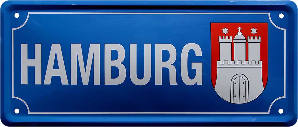 4252024228304 Schilderstore24 Schilderstore24 Blechschilder sind perfekt als Geschenk zu Weihnachten, Geburtstage, Feiern, Partys, Grillabende, Namenstag, Feiertag, Mädelsabend, Hochzeit. Jederzeit stilvoll im Wohnzimmer, Partykeller, Garage, Praxis, Büro, Café, Hauseingang Landschaften Orte Städte Länder Urlaub See berge burgen schloss tal denkmal freizeit meer	 ''Hamburg (wappen)''		28x12cm