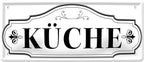 4252024227918 Schilderstore24 	Schilderstore24 Blechschilder sind perfekt als Geschenk zu Weihnachten, Geburtstage, Feiern, Partys, Grillabende, Namenstag, Feiertag, Mädelsabend, Hochzeit. Jederzeit stilvoll im Wohnzimmer, Partykeller, Garage, Praxis, Büro, Café, Hauseingang Küche Haushalt Willkommen Eigenheim heim essen haus kochen herzlich Zuhause putzen ''Küche''		28x12cm