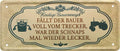 4252024222395 Schilderstore24 	Schilderstore24 Blechschilder sind perfekt als Geschenk zu Weihnachten, Geburtstage, Feiern, Partys, Grillabende, Namenstag, Feiertag, Mädelsabend, Hochzeit. Jederzeit stilvoll im Wohnzimmer, Partykeller, Garage, Praxis, Büro, Café, Hauseingang Alkohol Cocktail Bier Sekt Getränk Bier Alkohol schnaps promille tequila    ''Fällt der Bauer Trecker, war Schnaps mal wieder lecker''		28x12cm