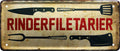4252024223675 Schilderstore24 	Schilderstore24 Blechschilder sind perfekt als Geschenk zu Weihnachten, Geburtstage, Feiern, Partys, Grillabende, Namenstag, Feiertag, Mädelsabend, Hochzeit. Jederzeit stilvoll im Wohnzimmer, Partykeller, Garage, Praxis, Büro, Café, Hauseingang Lebensmittel Kaffee Kuchen Tee Grill crepes teigware süßigkeit essen grill wurst ''Rinderfiletarier''		28x12cm