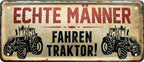 4252024228564 Schilderstore24 	Schilderstore24 Blechschilder sind perfekt als Geschenk zu Weihnachten, Geburtstage, Feiern, Partys, Grillabende, Namenstag, Feiertag, Mädelsabend, Hochzeit. Jederzeit stilvoll im Wohnzimmer, Partykeller, Garage, Praxis, Büro, Café, Hauseingang Traktor Maschine Landmaschine Feld bauer landwirt landwirtschaft schlepper ''Echte Männer fahren Traktor''		28x12cm