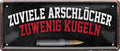 4252024226553 Schilderstore24 Schilderstore24 Blechschilder sind perfekt als Geschenk zu Weihnachten, Geburtstage, Feiern, Partys, Grillabende, Namenstag, Feiertag, Mädelsabend, Hochzeit. Jederzeit stilvoll im Wohnzimmer, Partykeller, Garage, Praxis, Büro, Café, Hauseingang Sarkasmus Ironie Funny Schwarzer Humor faul dumm fun rente lästern teufel	 ''Zuviele Arschlöcher zu wenige Kugeln''		28x12cm