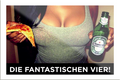 4252024205633	Schilderstore24	 ''Die Fantastischen Vier''Schilderstore24 Blechschilder sind perfekt als Geschenk zu Weihnachten, Geburtstage, Feiern, Partys, Grillabende, Namenstag, Feiertag, Mädelsabend, Hochzeit. Jederzeit stilvoll im Wohnzimmer, Partykeller, Garage, Praxis, Büro, Café, Hauseingang Alkohol Cocktail Bier Sekt Getränk Bier Alkohol schnaps promille tequila   